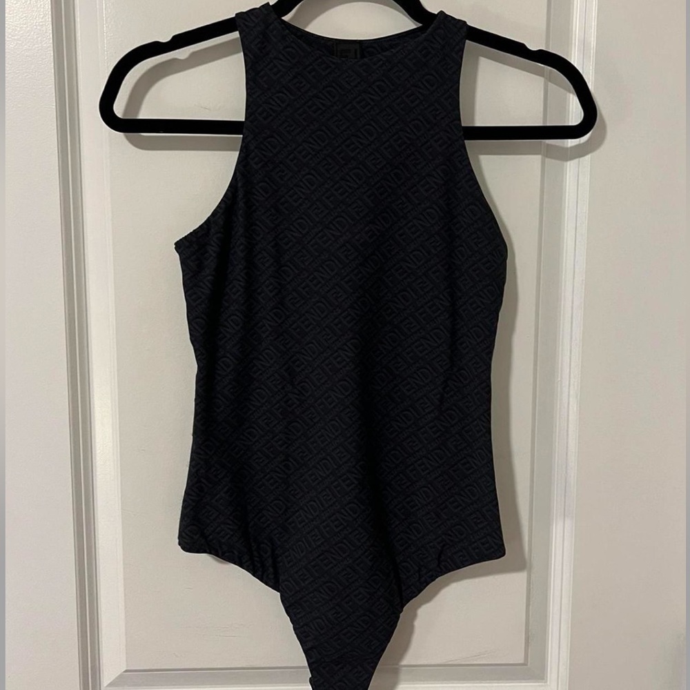 Brand New! FENDI x SKIMS High Neck Bodysuit Black Size S
